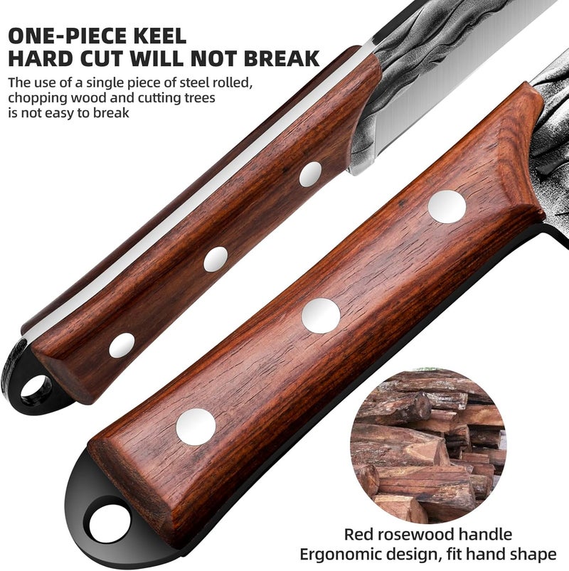 VARLEA Machete with Sheath for Cutting Trees Heavy Duty, for Yard Work and for Bushcrafting Knife Sickle for Clearing Brush Garden Tools Construction Blade - Image 5